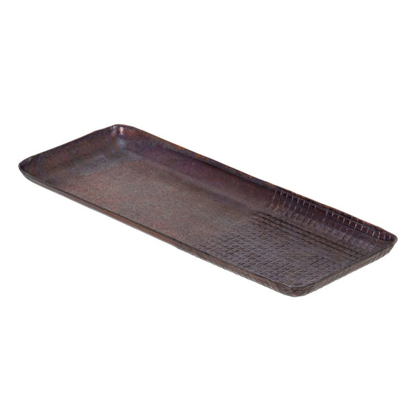 Bandeja alargada aluminio tono cobre - Brocantia