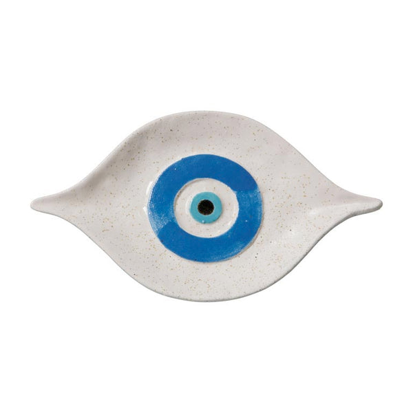 plato decorativo ojo turco de cerámica artesanal