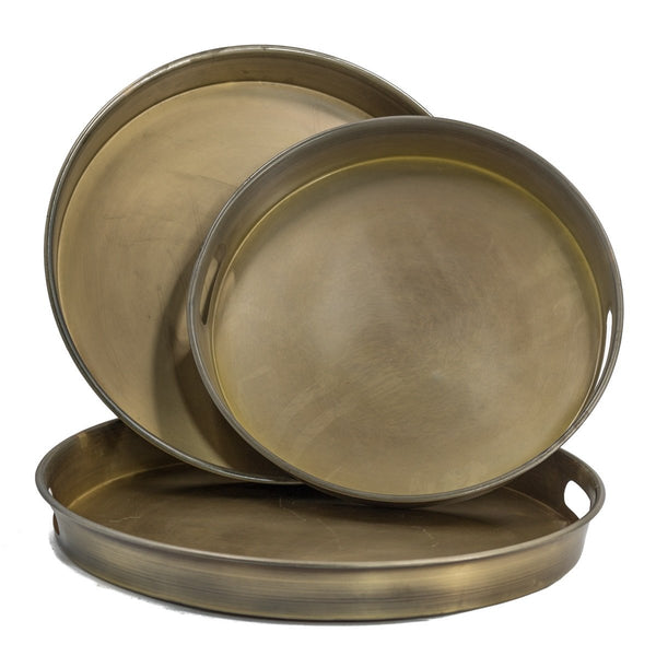 Bandeja metal dorado mate Brocantia