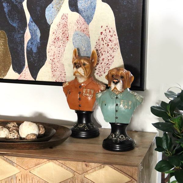 Busto perro uniforme - Brocantia