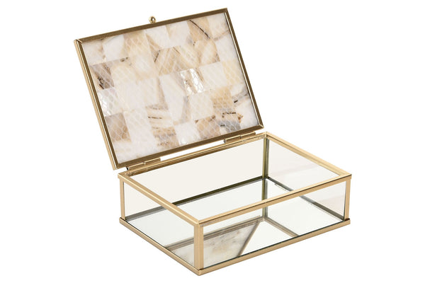 Caja abierta con reflejo en base espejada