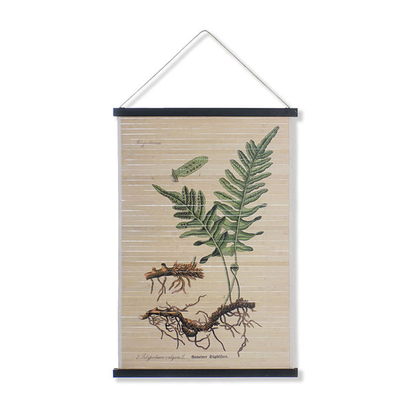 Placa de madeira com motivos botânicos (modelo 1)