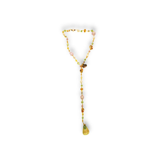 Collar siciliano artesanal con colgante de pera