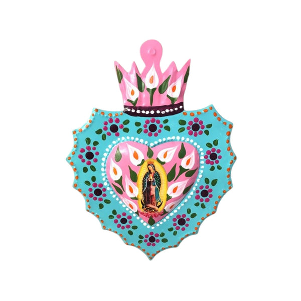 Corazón relieve con Virgen de Guadalupe - Brocantia