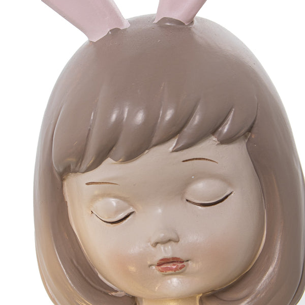Estatueta de uma menina a segurar uma bandeja de valet