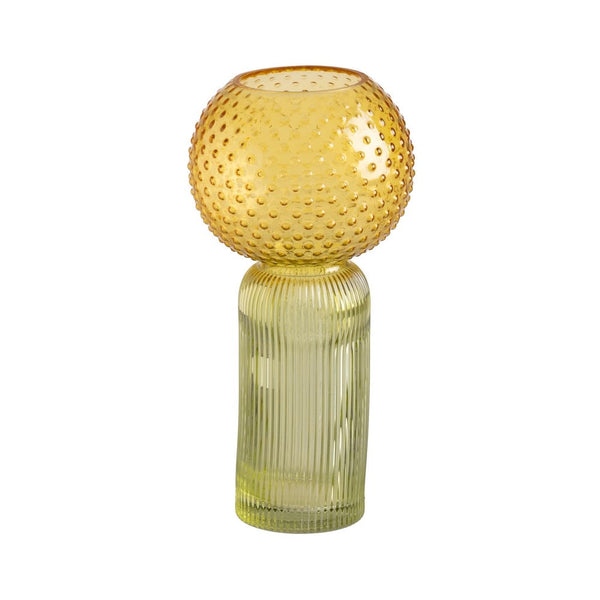 Jarrón 70's bola arriba cristal - Brocantia