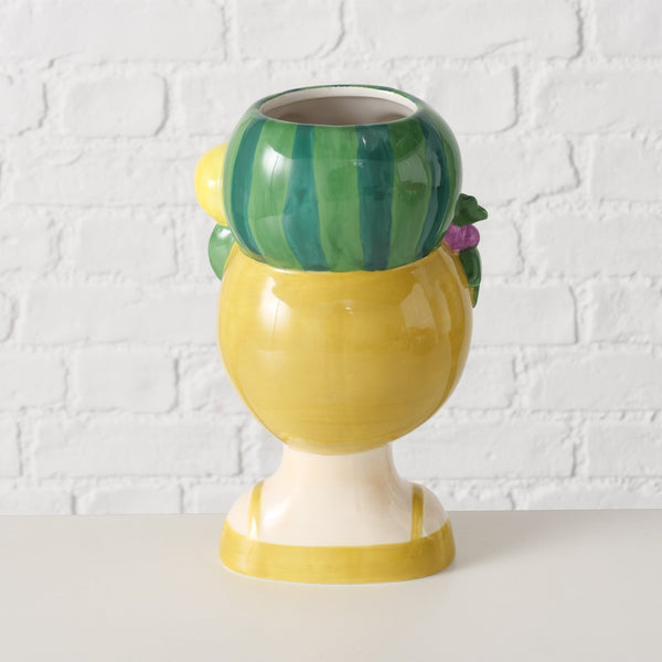 Jarrón cabeza chica limones - Brocantia