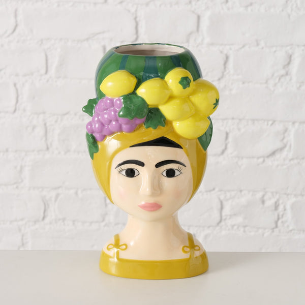 Jarrón cabeza chica limones - Brocantia