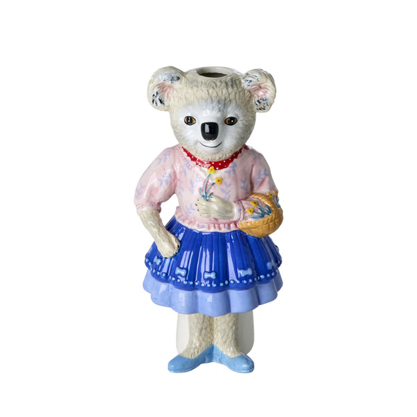 jarrón de cerámica con forma de koala de Nathalie Lété sobre fondo blanco – Brocantia