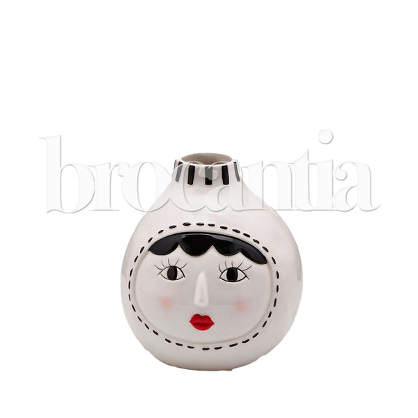 Vaso pequeno com face branca