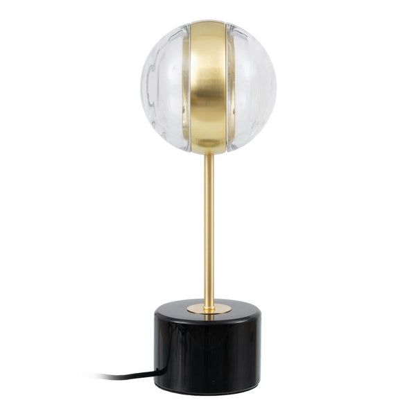 Candeeiro de mesa em metal dourado antigo