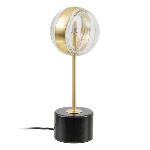 Candeeiro de mesa em metal dourado antigo