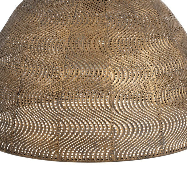 parte inferior lámpara metal perforado vintage dorado – Brocantia