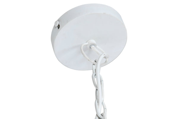 Candeeiro de teto branco com interior dourado
