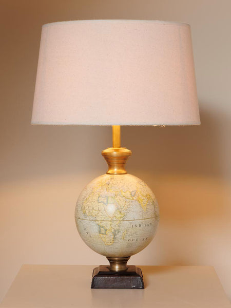 lámpara decorativa globo terráqueo estilo retro