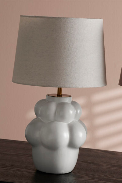 Lámpara de sobremesa formas blanca - Brocantia