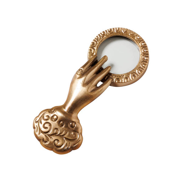Mini lupa, mão dourada