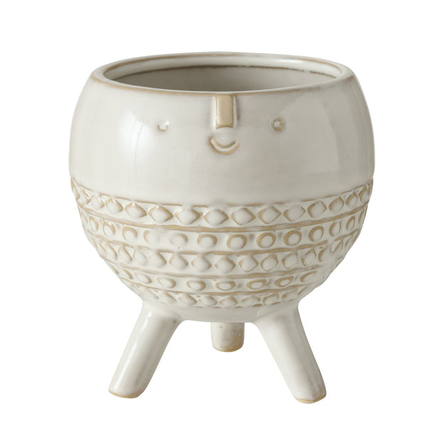 Macetero carita beige modelo 3 - Brocantia