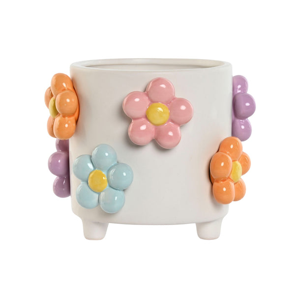 Macetero flores relieve - Brocantia