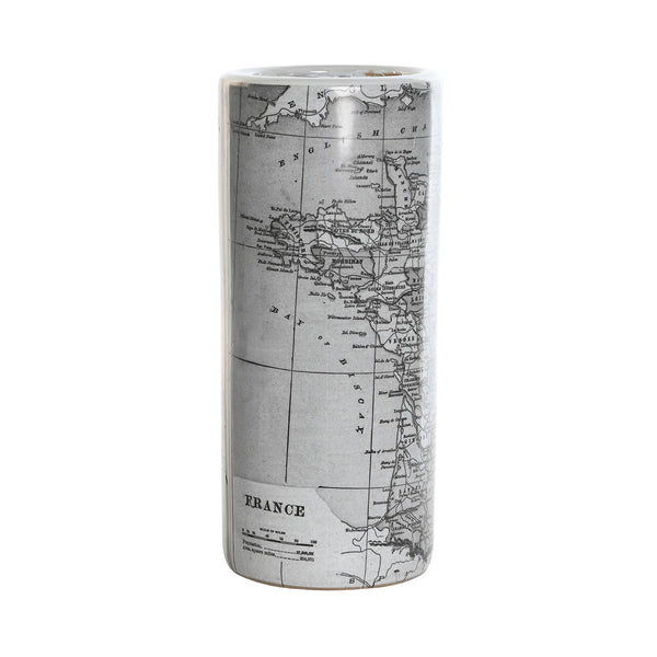 Suporte para guarda-chuvas em formato de mapa-mundo