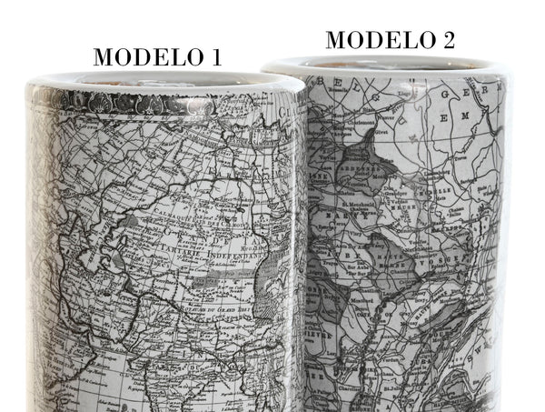 Suporte para guarda-chuvas em formato de mapa-mundo