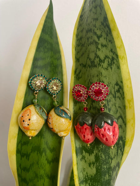 Brincos Morango
