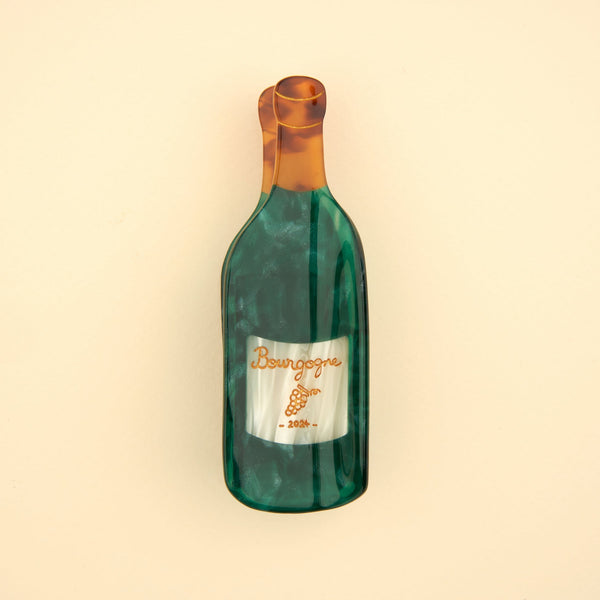 gancho de cabelo feito com garrafa de vinho