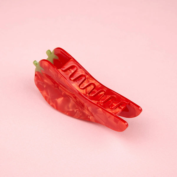 Pinza de chile Coucou Suzette abierta – detalle mecanismo