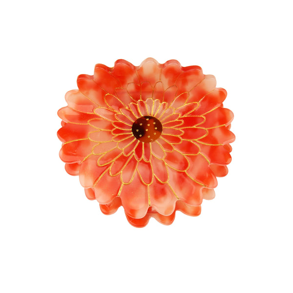 Pinza de pelo flor dalia Coucou Suzette en fondo blanco