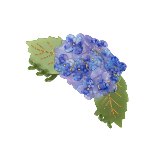 Pinza de pelo hortensia Coucou Suzette en fondo blanco