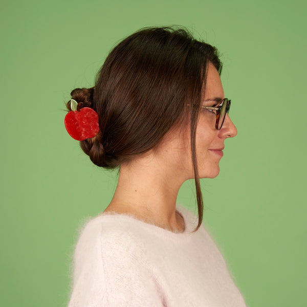 Pinza para el pelo manzana - Brocantia