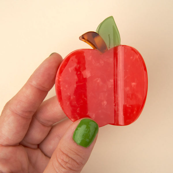 Pinza para el pelo manzana - Brocantia