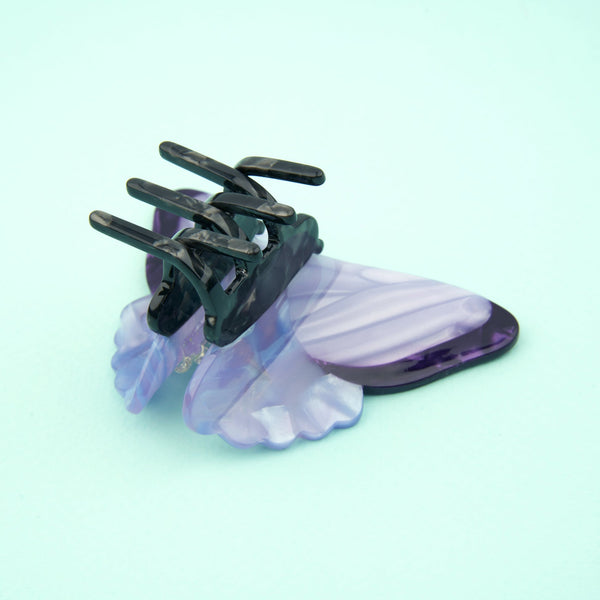 Pinza para el pelo mariposa morada - Brocantia