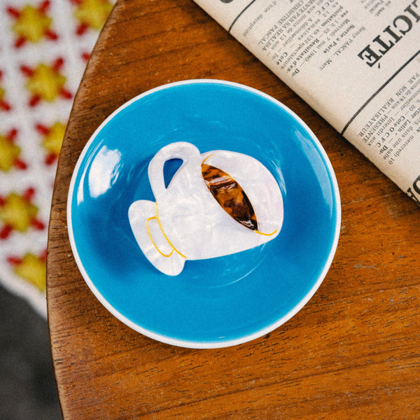 Pinza para el pelo taza de café - Brocantia