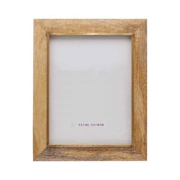 Portafotos de madera natural tamaño 13x18 cm – vista frontal