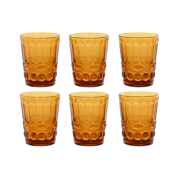 Conjunto de 6 copos âmbar