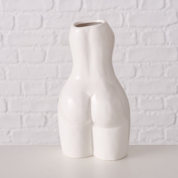 Jarroncito cuerpo femenino blanco Brocantia