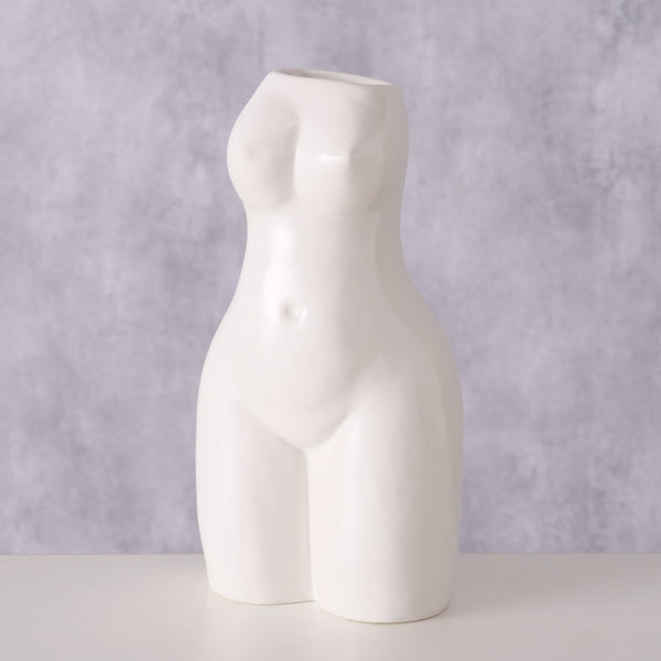 Jarroncito cuerpo femenino blanco Brocantia