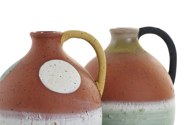 Jarrón vasija terracota colores Brocantia
